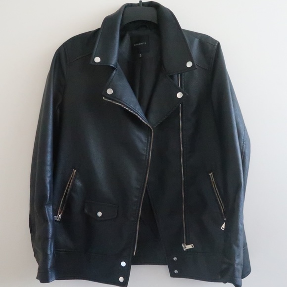 Dynamite BLACK Leather Jacket - Picture 3 of 5